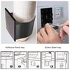 Self-Adhesive Water Dispenser Cup Holder Dustproof Space Efficient Paper Cup Organizer for Small Apartment Kitchen