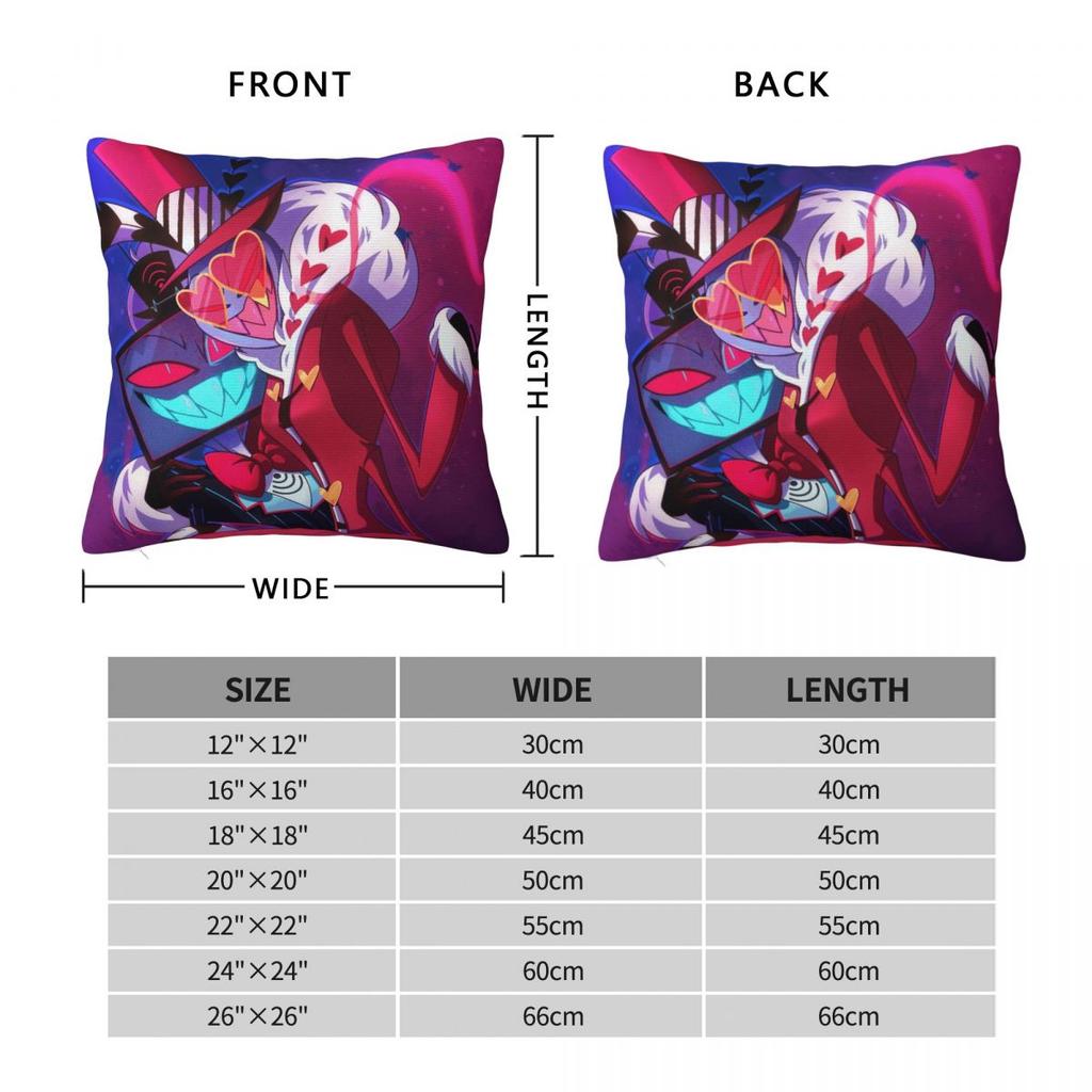 Cartoon Hazbins Hotels Vox Pillowcase Soft Polyester Cushion Cover Gift Throw Pillow Case Cover Home Square 45*45cm