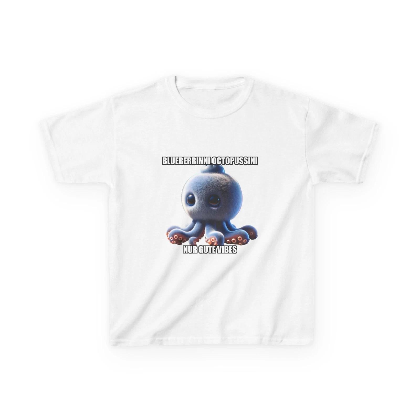 Blueberrinni Octopussini Kids T-Shirt | Brainrot Meme Shirt Funny Viral Internet M