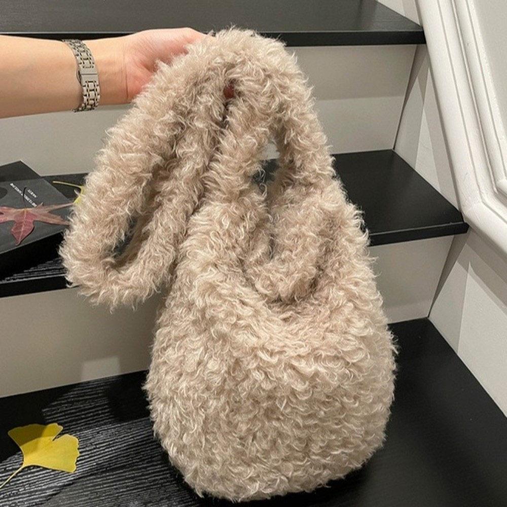 

New Faux Fur Fuzzy Tote Bag Large Fluffy Crossbody Bag Soft Handbags Stylish Accessory