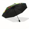 Merry Christmas Santa Claus Gift Circle StickerUmbrella, Portable 3-Fold Compact Umbrella,Christmas Gift ES418