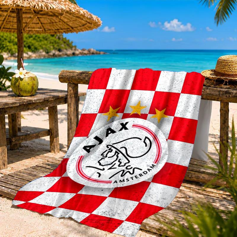 AFC Ajax Emblem Design Strandtuch, Schnelltrocknend, Pflegeleicht, Geeignet für Fitness und Strandurlaub, Sport-Essential