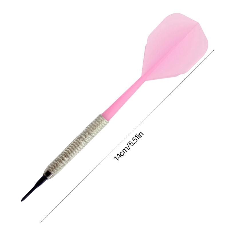 Set of 6Pcs Plastic Tip Dart, Not Easy to Break and Bend Profession 14g Electric Soft Tip Dart with Integrated Shafts