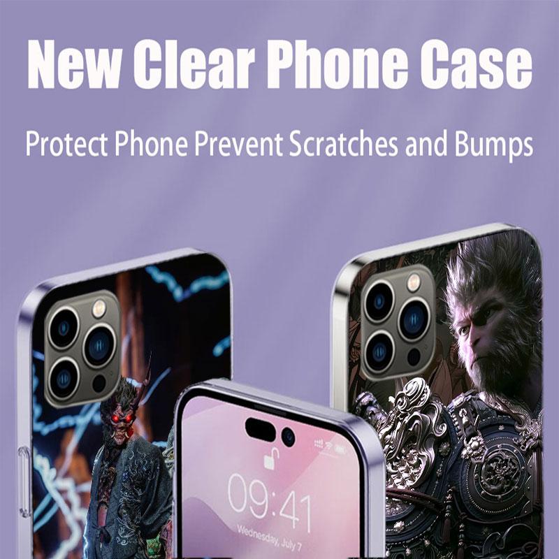 Black Myth Wu Kong Phone Case For Iphone 17 Air 15 Pro 14 Plus 16 Pro Max 12 13 Mini 11 16E X XS Cover Cute Fundas