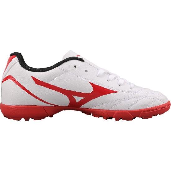 Mizuno Potrero Wide Jr. Round Toe Lace-Up TF Non-Slip Wear-Resistant Breathable Low-Top Kids Soccer Shoes Kids Sneaker White Red P1GE189262