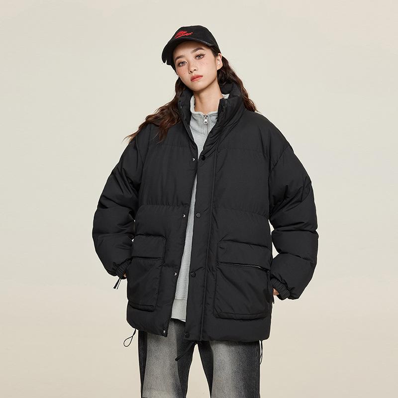 Winter New Style Stand-up Collar Thickened Warm Couple Cotton Coats Men's and Women's Coats Trendy Brand Loose Casual Bread Cotton Coats