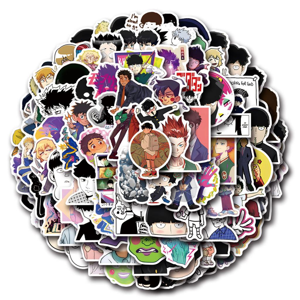 110 New Mob Psycho 100 Anime Graffiti Stickers Decorate Laptop Suitcase DIY Stickers