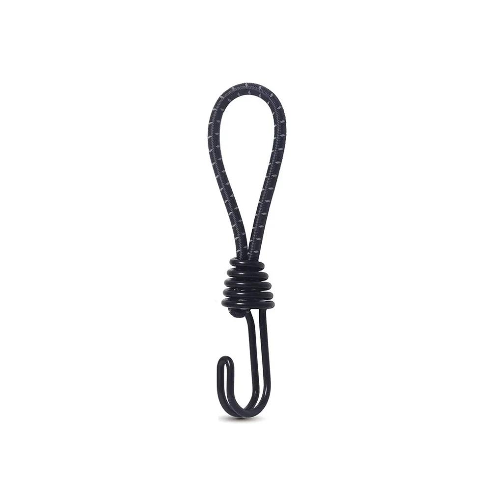 Outdoor Tent Bungee Elastic Rope Cords with Hook for Camping Canopy Tarp Tent Fixed Binding Belt Hook Cord Fastener