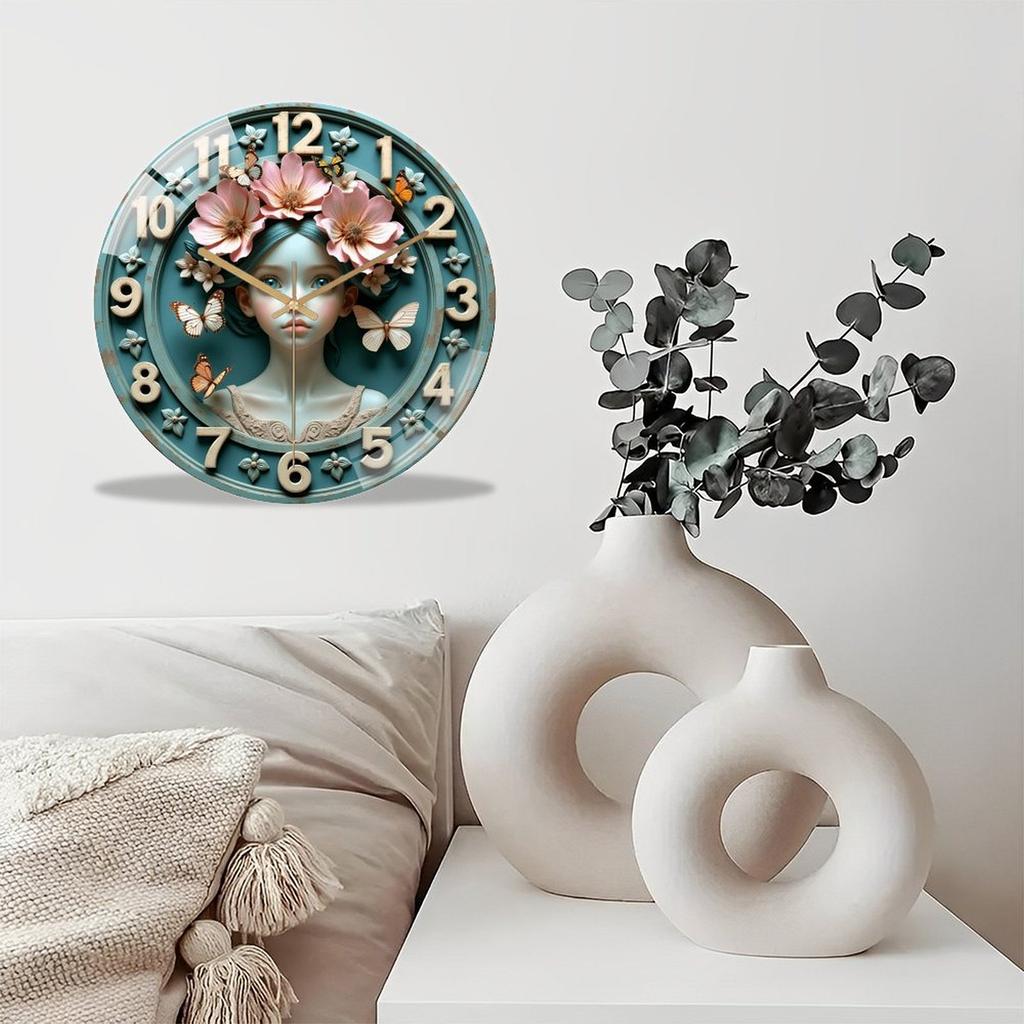 Professional 30x30cm Glass Wall Clock with Customizable Dial and Hands Color
