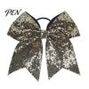 Hair Accessories for Cheer Sequins Bows, Elastic Tie, Large Cheerleading Sequin Bows Band Ponytail Holder, Glitter Scrunchies Women Girls Teens