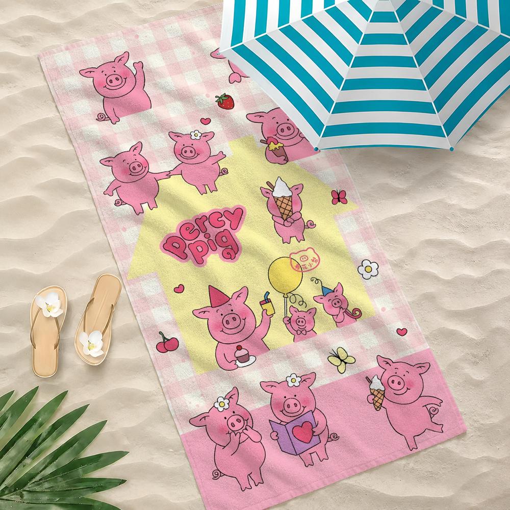 Cartoon Character M-Masha Pig Towel Towel Beach Towel, Quick Drying Absorbent Bath Towel for Swim,Gym,Camping,Outdoor Hot