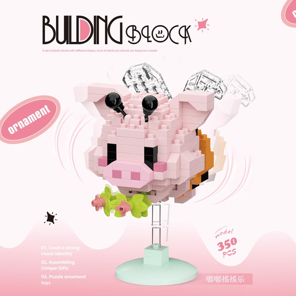 Cute Ornaments Mini Bee Series Pet Models Micro Blocks Educational Toys for Kids Building Blocks Plastic Toys Gift Sets