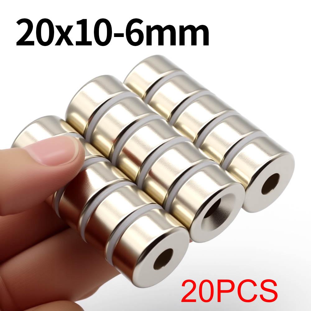 Super Strong Neodymium Magnet N35 NdfeB Permanent Magnetic imanes Round With Holes Powerful Magnets Refrigerator Magnet 20x10-6