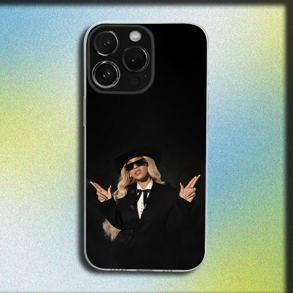 

Singer B-Beyonce Phone Case For iPhone 16,15,14,13,12,11 Plus,Pro,Max,XR,XS,X,Plus,SE,Mini Transparent Soft Cover iPhone12mini