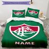 3pcs Custom Name Fluminense FC Bedding Set Duvet Cover Closure Includes 1 Duvet Cover & 2 Pillowcases, Soft and Comfortable for All Seasons.