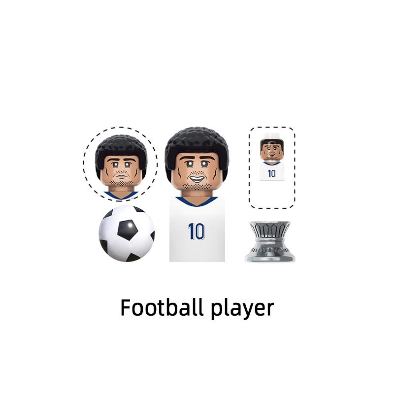 Der berühmte Fußballspieler Star Nummer 7 8 10 4 9 18 Modellbausteine MOC Steine Set Geschenke Spielzeug Für Kinder TV6507
