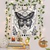 Bohemian Butterfly Tapestry Moth Floral Moon Aesthetic Vertical Vintage Decorative Piece Bedroom Living Room Feature Wall