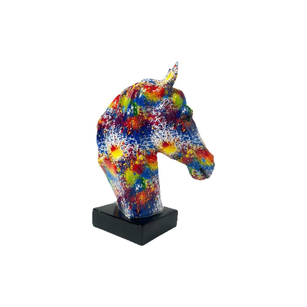 Home Living Room Entrance Bedroom Desktop Transfer Horse Head Ornaments Resin Crafts Creative Boutique Housewarming Gift