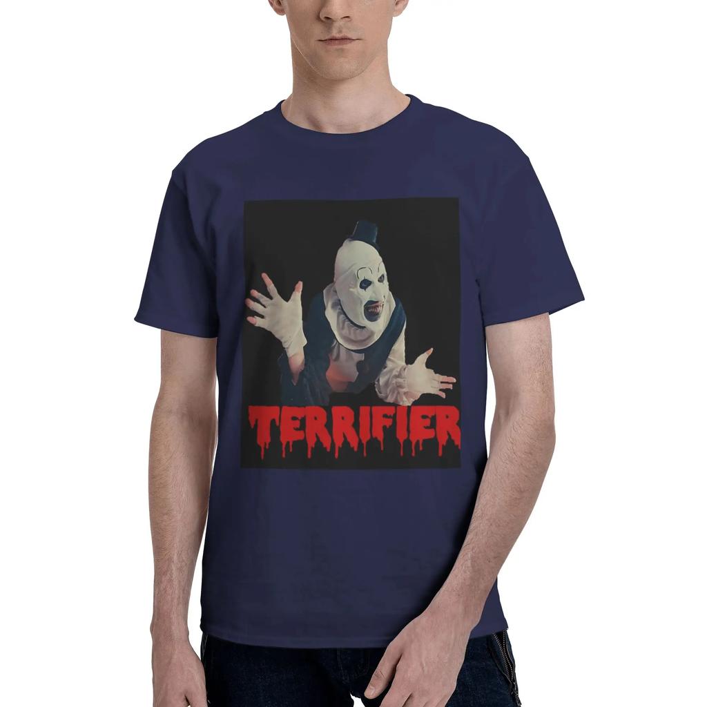 Halloween Movie Terrifier Horror Clown  100 Cotton TShirt Mens Oversized T Shirts Men ONeck Short Sleeve S6XL