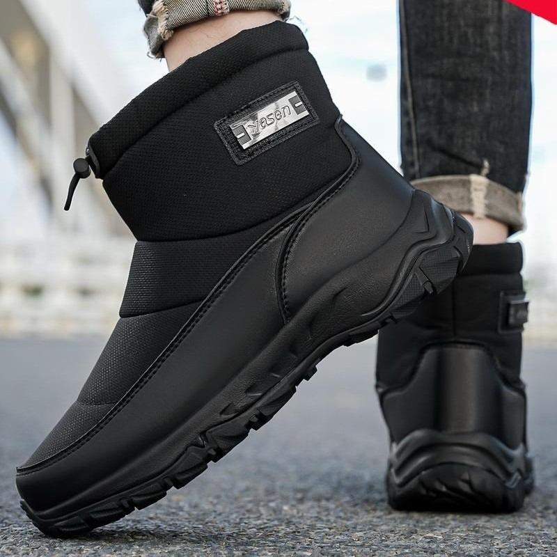 2026Winter New Men's Boots Thickened Plush Warm High-top Cotton Shoes Non-slip Platform Boots Men's Snow Boots Botas Para Hombre
