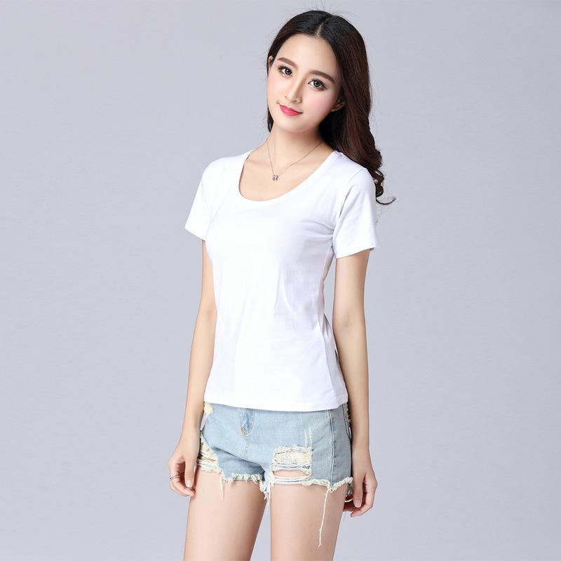 

Women s Black Slim Modal Round Neck Short-Sleeve T-Shirt – Large Size, Korean Style for Spring/Summer One Size (80-130 jin) білий
