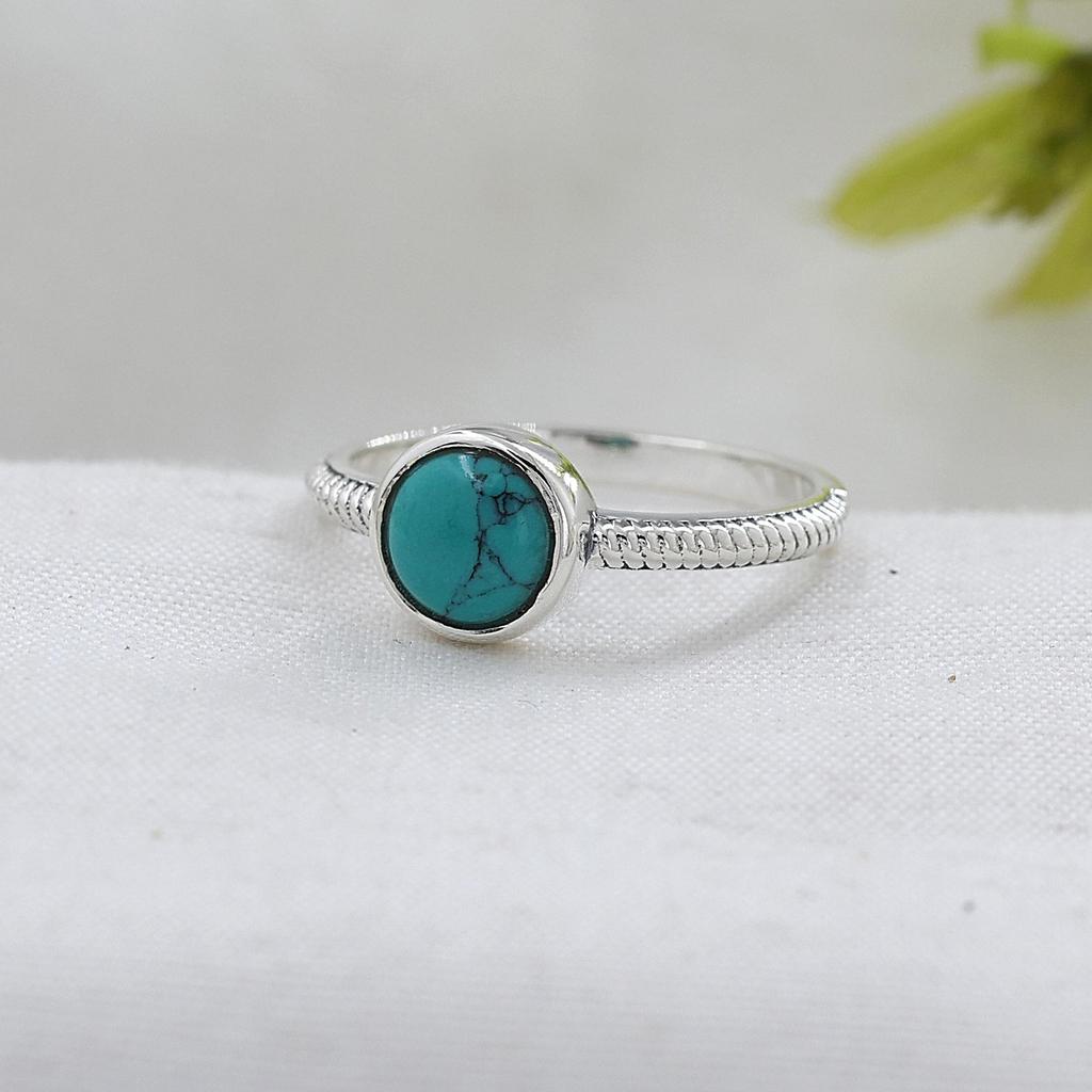 Turquoise Silver Ring, Women Jewelry, 925 Sterling Silver Handmade Jewelry, Silver Handmade Ring Ar8939