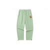 Solid Color Knitted Straight Leg Pants Women Bottoms Aqua-Green 962238743-2