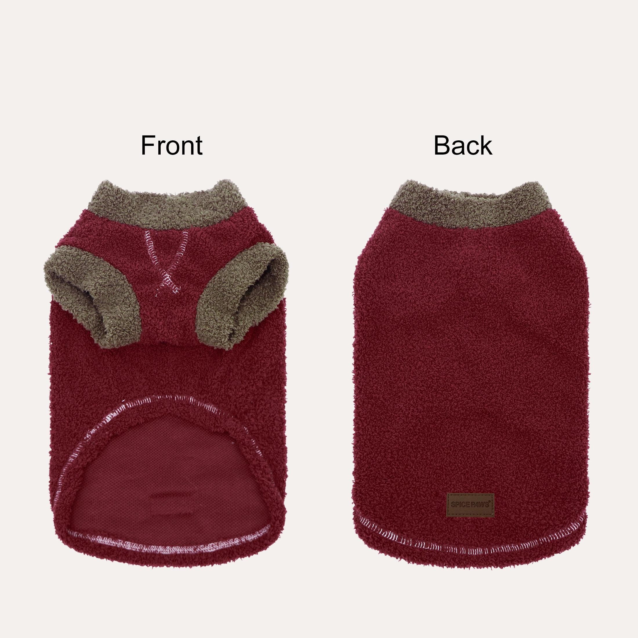 

Small Dog Sweater Vest, Winter Cold Weather Warm Pullover Fleece Dogs Jacket Sleeveless Puppy Clothes Fleece Coat Jacket XS（old） бордовый