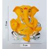 Silver Plated Appu Ganesh With Mango Terracotta (Silver Mango) Ganesh Idol For Car Dashboard Small Ganesha Murti Ganpati Idol For Home