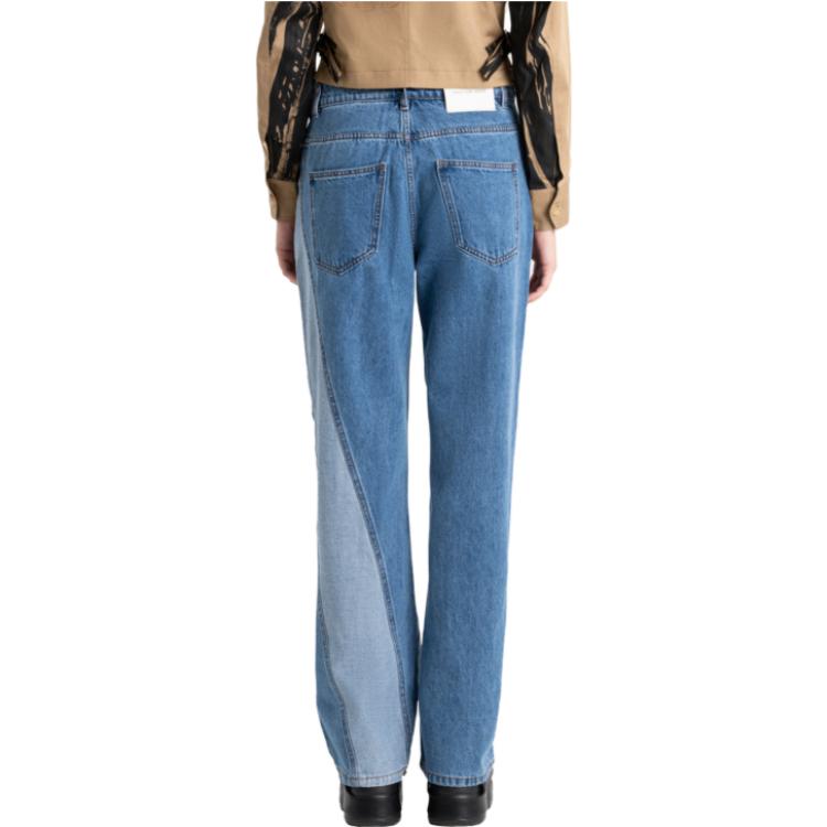 Feng Chen Wang logo-patch cotton straight-leg trousers FUS15TR20B