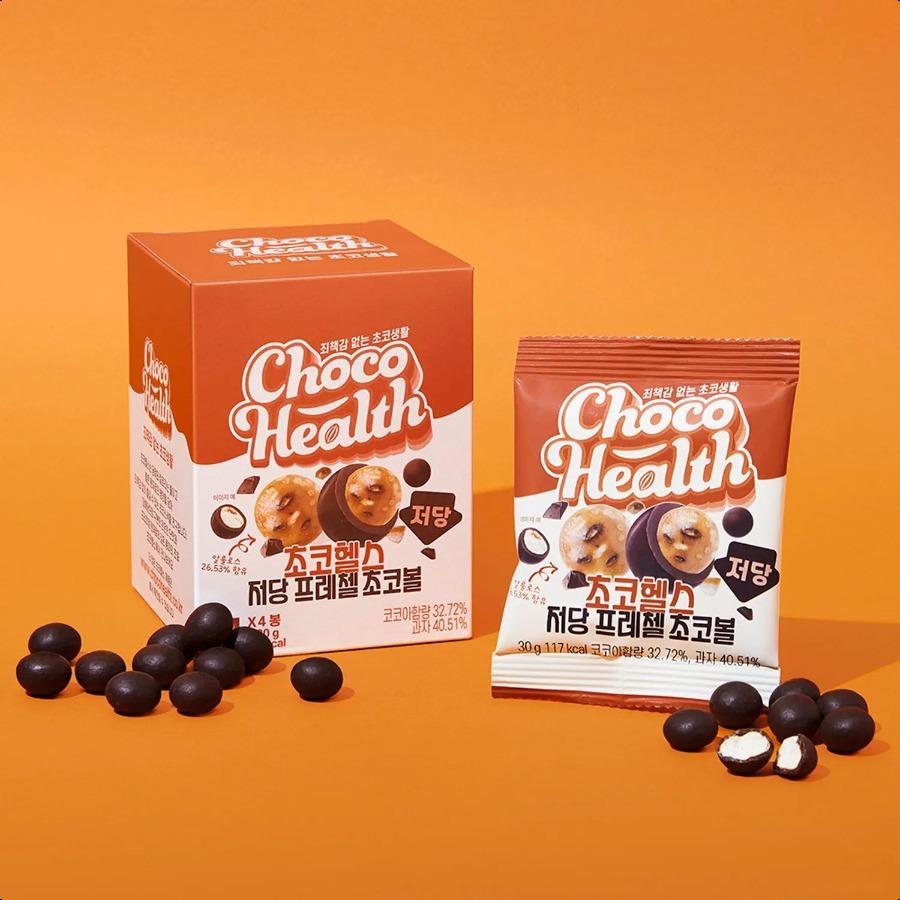 ChocoHealth Low Sugar Allulose Pretzel Choco Ball 4 Packs 120g Pretzel Choco