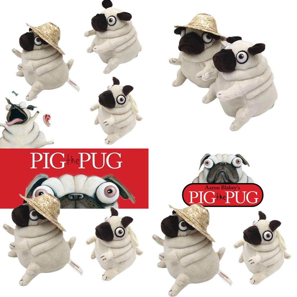 Beautiful Pig The Pug Dog In A Hat Plush Toy