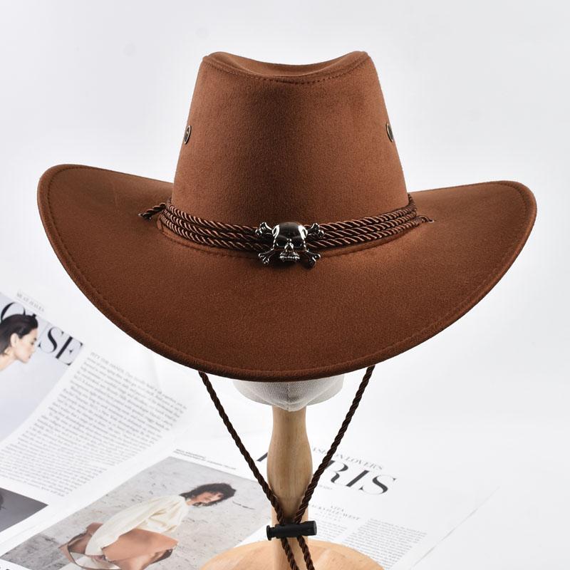 Western Cowboy Hats For Men Women Vintage Big-edge Gentleman Cowgirl Jazz Hat Outdoor Travel Party Cosplay Hat