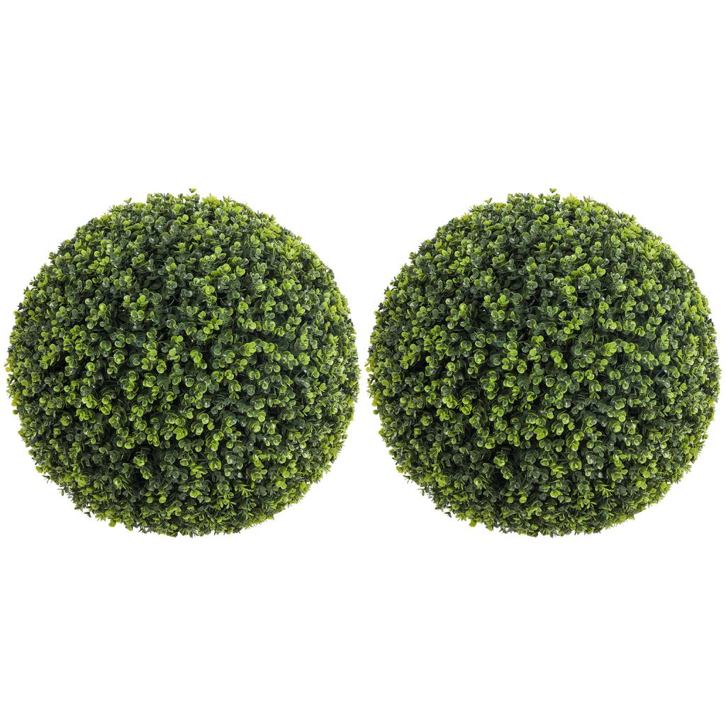 52 Cm Artificial Eucalyptus Balls In a Set of 2, UV-Resistant Decorative Plants with 1086 Leaves for Indoor and Outdoor
