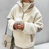 Sudaderas Sudaderas Y2k Plush Loose Stand Collar Pullover Sweatshirt Women Women's Winter Sheepskin Coat