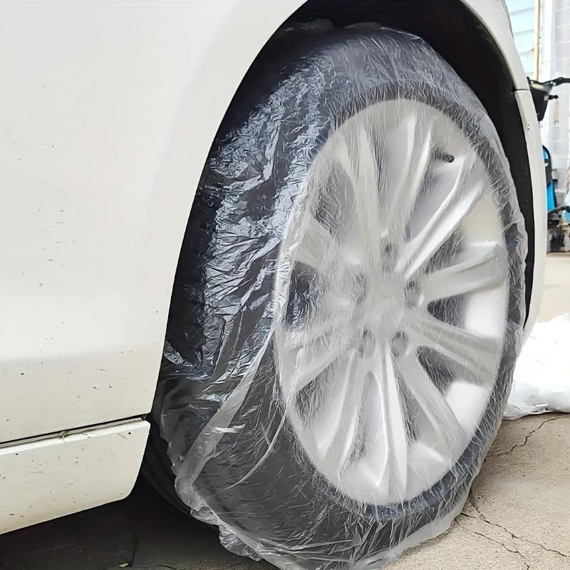 Transparent PVC Safety Covers for Car Wheels,  and Easy to Install, Ideal for Dog Owners and Automotive Maintenance