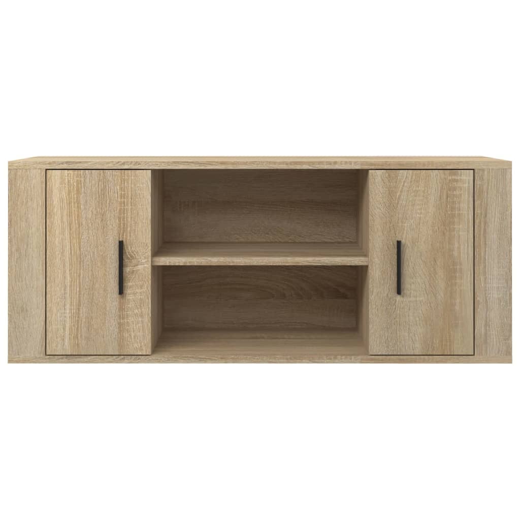 TV Cabinet in Sonoma Oak 100 x 35 x 40 cm Particleboard