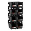 Contenitori di Stoccaggio Impilabili in Plastica, 27,6 x 14 x 13 cm (8 pezzi), Contenitori in Plastica per Organizzare e Contenitori per Armadio, Garage, Piccoli Pezzi, Ufficio