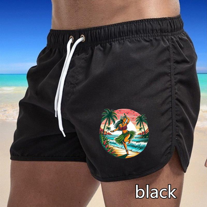 BBK-87 Summer New Men's Quick-Drying Swim Trunks Sports Pants Swimwear Beach Shorts Jogging Shorts Sports Creative Basketball Print
