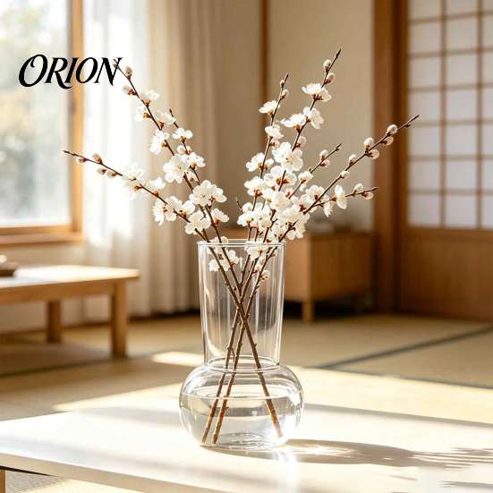 Durable Transparent Vase for Long Stem Flowers Hydroponic Flower Vase, Modern Style Imitation Glass Wide Body Elegant Arrangement Vessel Weddings