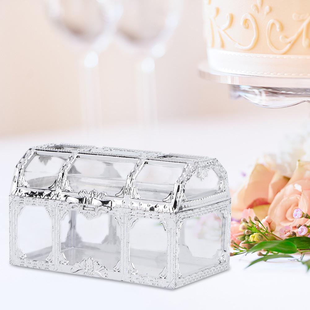 12pcs Wedding Favor Sugar Chocolate Boxes Wedding Decoration for Wedding Birthday Gold