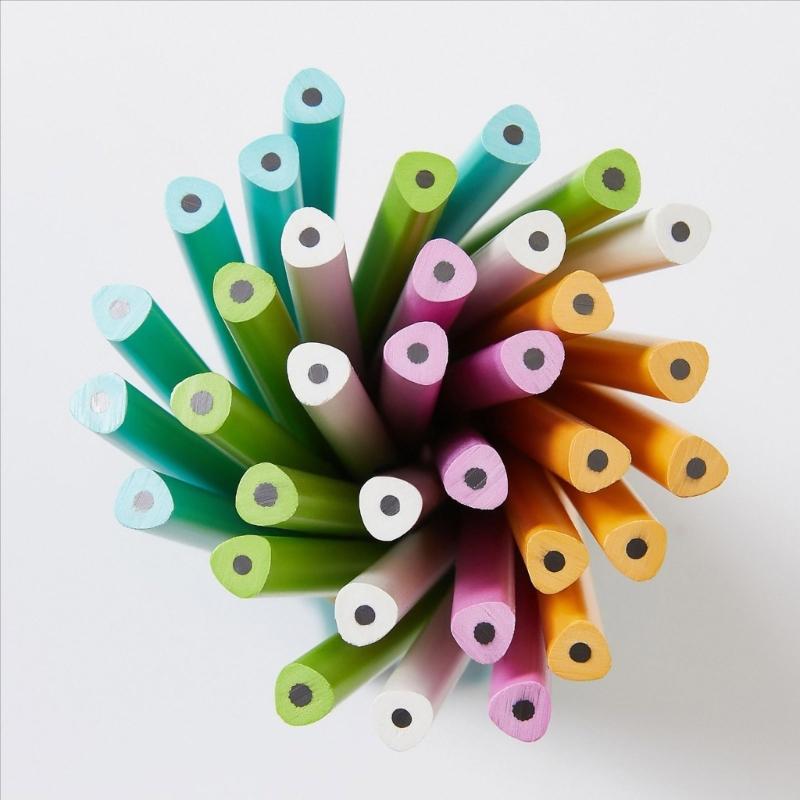 30 Pcs Drawing Pencils Triangle Pencils With Eraser Macaron Color Pencils School Supplies For School Office Sketching