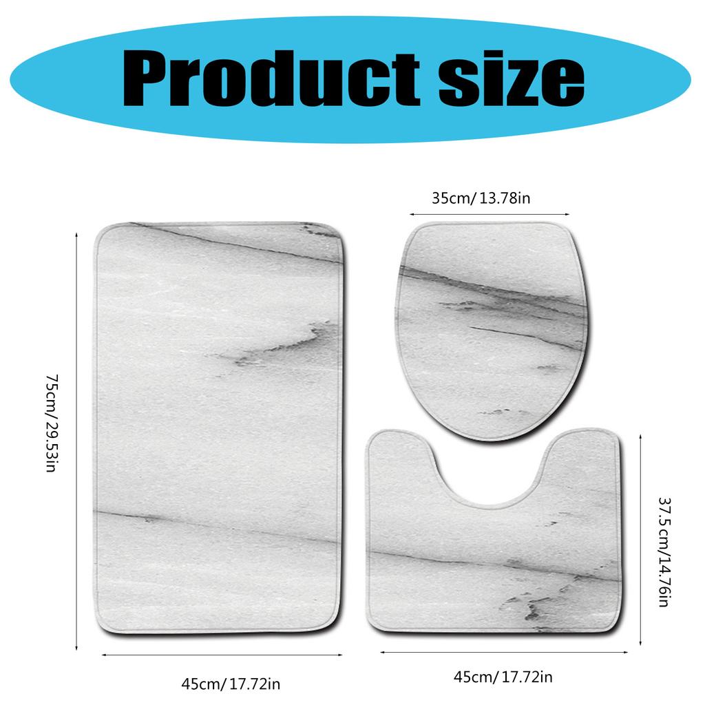 Luksusowy Zestaw Mat Kąpielowych z Włókna Poliestrowego Absorbujące Antypoślizgowe Dywaniki Podłogowe na Pokrywę Toalety do Wilgotnych Pomieszczeń Takich Jak Łazienki