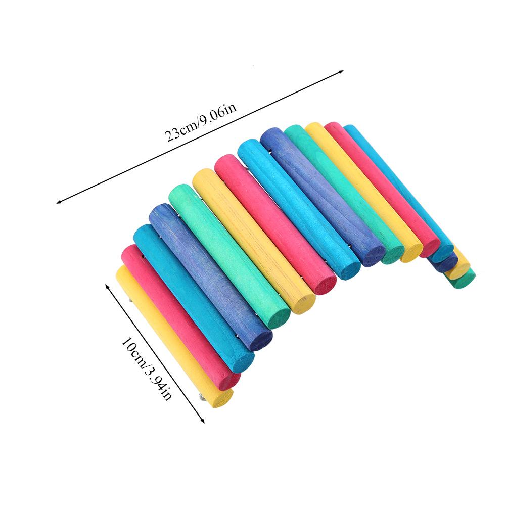 Wooden Ladder Bridge Hamster Mouse Rat Rodents Toy Small Animal Chew Toy