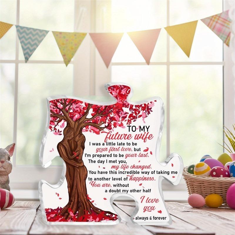 2D Flat Acrylic Love Desktop Decoration, Valentines Day Gift, Suitable for Wall Decoration, Porch, Room, Villa, Accents Home, Hallway, or Workplace -