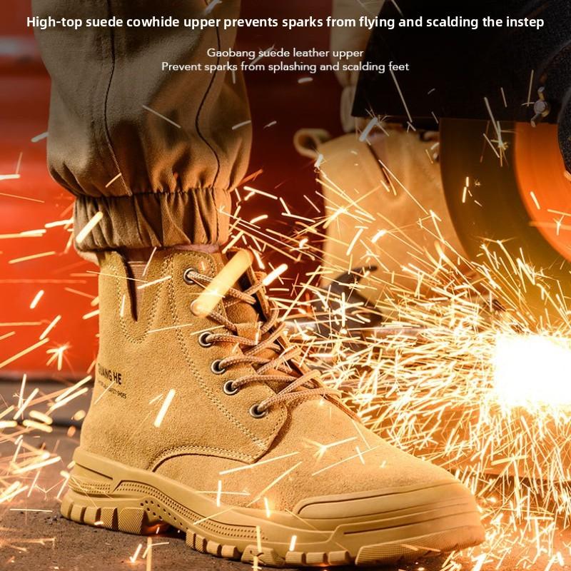Safety Shoes Work Shoes Fleece-lined Thickened Warm Steel Toe Security Boots Winter Warm Work Boots Construction Work Shoes