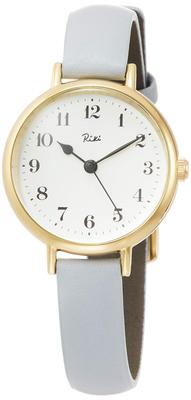 Seiko Watch Riki [Marine Clock] Arabic Numeral Design White Dial Curved Hardlex with White Violet Calfskin Strap AKQK446 Women's Gray