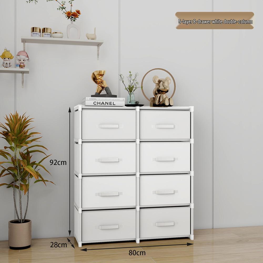 Dormitory Large Capacity Drawer Storage Cabinet, Assembled Shelves for Home Sundries