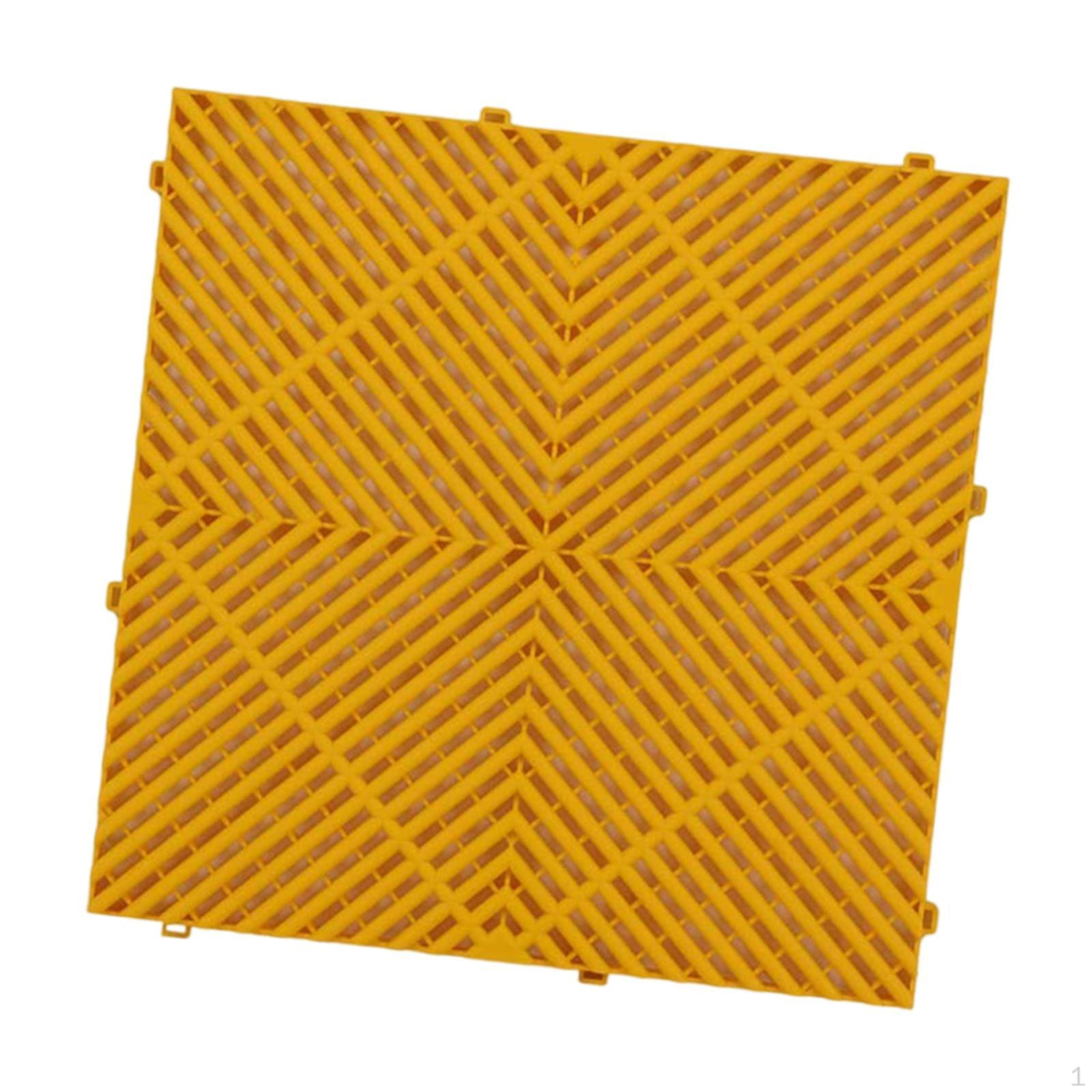 

Floor Tile Interlocking Drainage Mat Modular Cushion Indoor Outdoor Shock Absorbing Nonslip PP жовтий