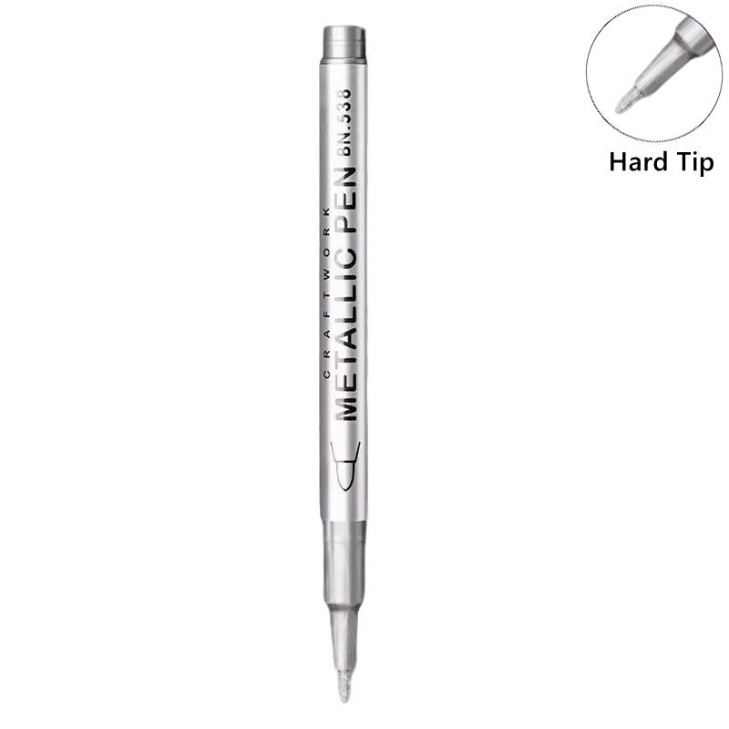 1/10/50Pcs Art Writing Gold Silver White Metallic Paint Pen Set Brush Tip Marker Pen Acrylic Paint Markers Stationery Supplies